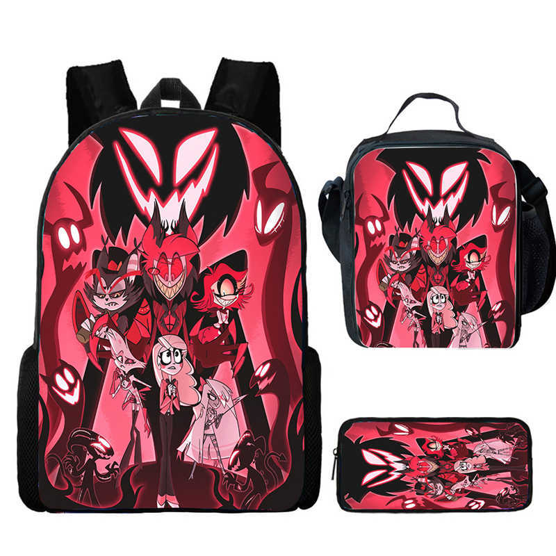 Hell Inn Hazbin Hotel Student School Bag High Value Leisure Oxford Ridge Relief Backpack