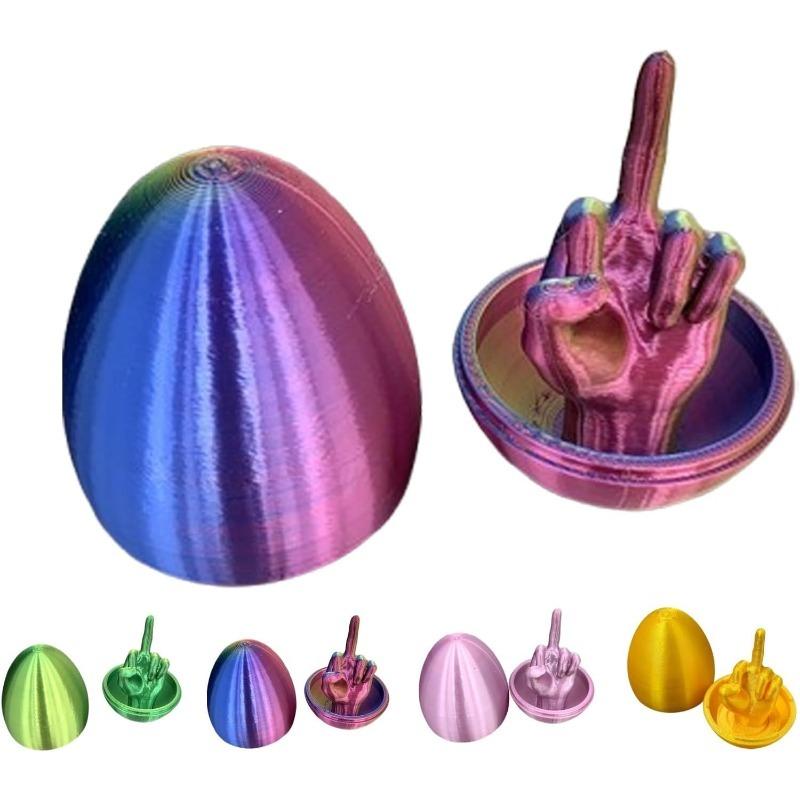 Easter Egg Middle Finger, Funny 3D Printed Middle Finger Egg, Novelty Surprise Eggs for Friends & Family, Perfect for Adult Easter Basket