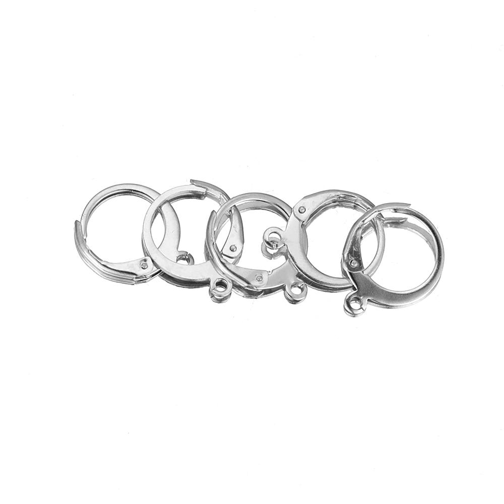 20pcs Gold Color Stainless Steel Round Leverback Earwire Hoop Earrings Findings DIY Women Earrings Connector Jewelry Making
