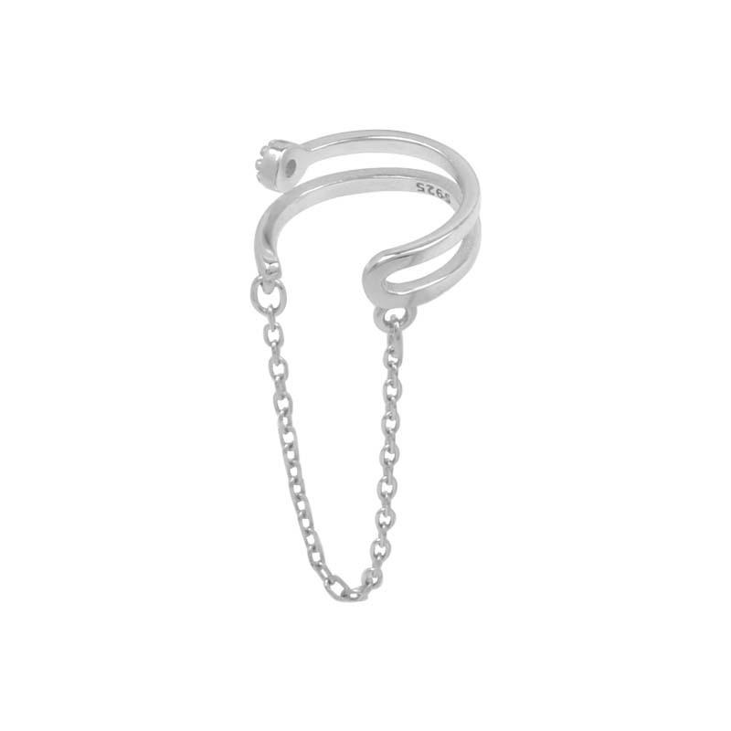 Sternenhimmel Perlenquaste Ohrhaken mit Zirkonia – Kein Piercing erforderlich