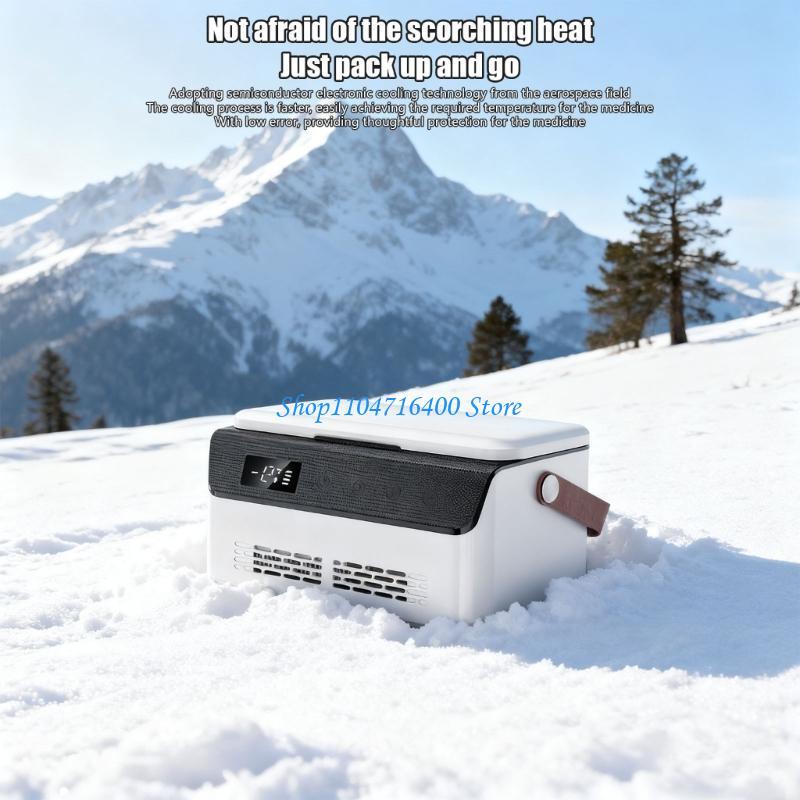 y1gd Double Layer Temperature Display Car Coolers Box with Temperature Display ABS Construction And Easy Transport