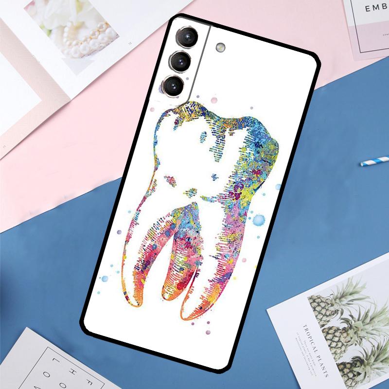 

Чехол для телефона Samsung Galaxy S24 S23 S22 Ultra S20 S21 FE S8 S9 S10 Plus Note 10 20 Ultra с рисунком Стоматолог Зуб Galaxy S10