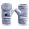 Fluffy Winter Smartphone Cold USB Perfect for and Hiking [jpunacn] Women's Mittens, 2-Way, Compatible, Fluffy, Protection, Washable, Rechargeable,