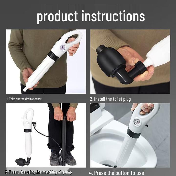 Toilet & Drain Unclogger: One-Shot Pipe Blockage Tool