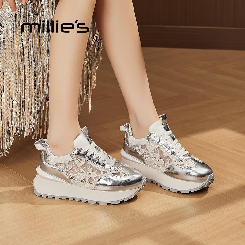 Millies Women s Chunky Platform Casual Sneakers EU 37