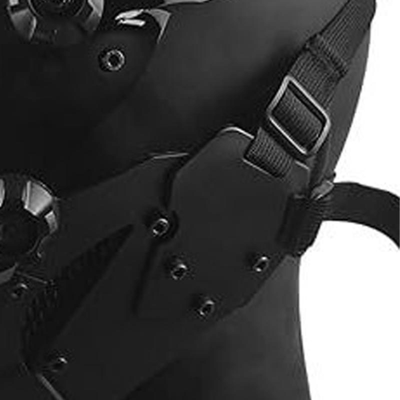 Verstellbare Gotische Helmmaske Für Cosplay Kostümpartys Halloween Rollenspiele Mit Anpassbaren Aufklebern