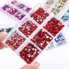 6-Grid Nail Art Diamond Box Ss6-Ss20 Large-Capacity Flat-Bottomed Rhinestone Set Diy Nail Jewelry Sticker Drill 1560 Pcs