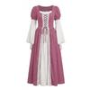 Women Dress Medieval Cosplay Costume Retro Square Neck Renaissance European Country Perfect For Festivals Parties And Halloween