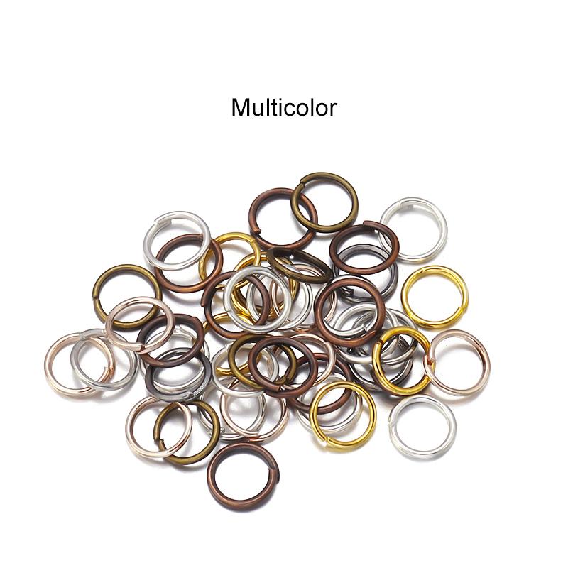 50-200pcs/Lot 3-20mm Open Single Loops Jump Rings Split Rings For Jewelry Finding Making DIY Accessories Connectors Supplies