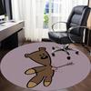 1pc Teddy Bear Office Round Area Rug,  Mat Suitable ForOffice, Under Office Chairs Bedroom Living Room Home Decor, Room Deco