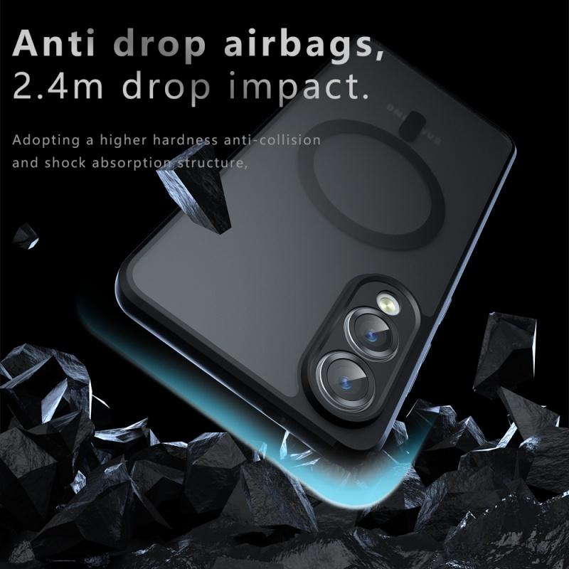 For Samsung Galaxy S25 Plus Ultra Edge FE Case Matte Magsafe Drop-proof Built-in Airbag Corner Non-yellowing Material Soft Cover