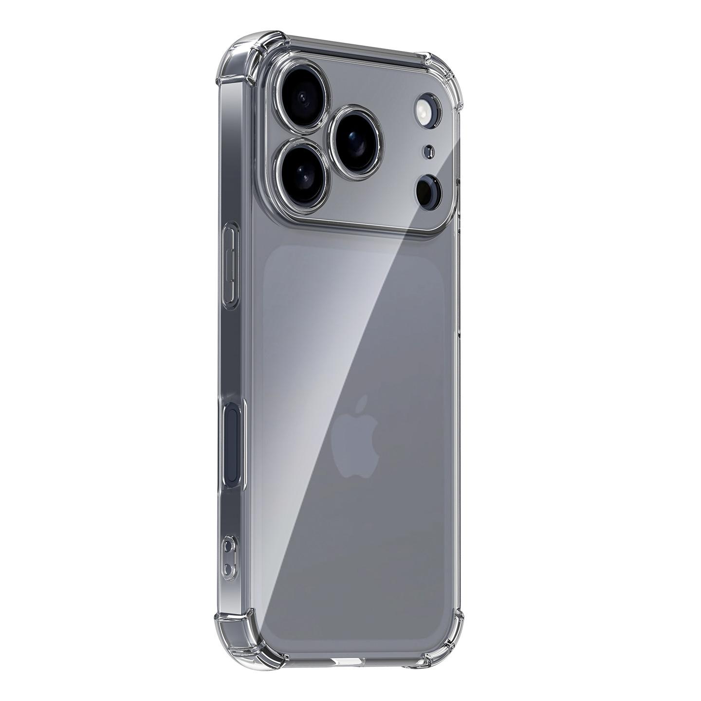 

Новый прозрачный чехол с защитой от падения по углам для iPhone 17 17 Air 17 Pro Max Ударопрочный прозрачный силиконовый чехол для 17Pro Бампер Capa iPhone Air