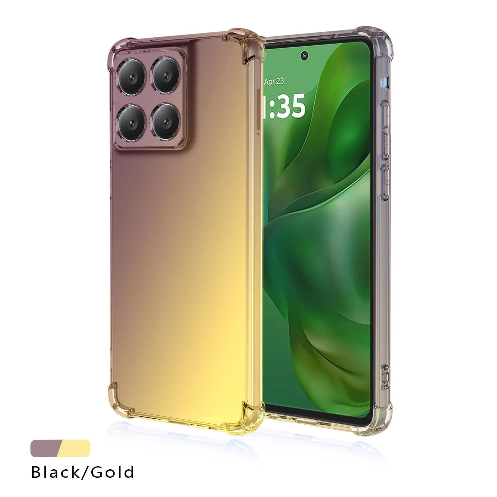 

Ударопрочный градиентный силиконовый чехол для Motorola Edge 60 Fusion 60S Радужный цвет Противоударный чехол с подушками безопасности для Moto Edge 60 Stylus Edge 60