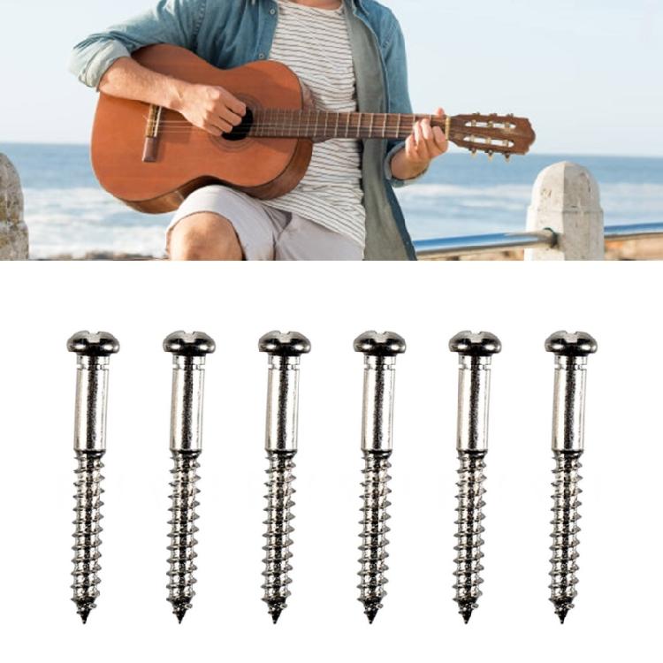 12lots Notched Bridge Screw Simple Installation for Quick Stage Setups and Sustained Tuning Accuracy