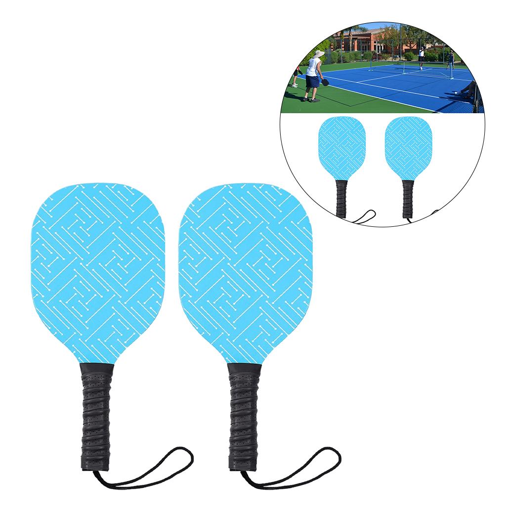 Wooden Paddles Set 2 Rackets Portable for Indoor Sports Outdoor -