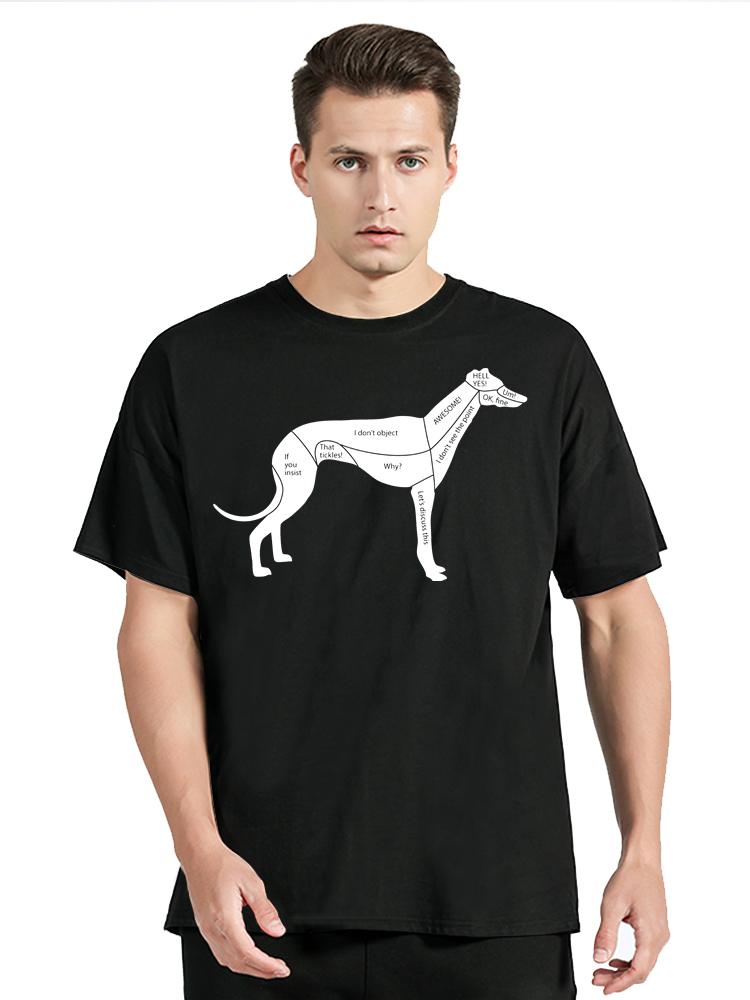 Greyhound Dog Minimalist Quotes Print  T-shirt Fashion Casual Unisex T Shirt O-neck Streetwear Tops New Summer Oversized T Shirt