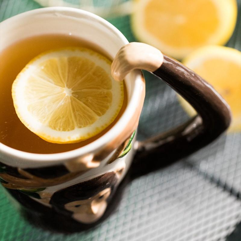 1 Stück 310ml Kreative Cartoon Niedliche Handgezeichnete Relief Affen Tasse Unterglasur Keramik Tier Kaffeetasse Wasserbecher