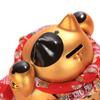 6 inch Golden Ceramic Maneki Neko Statue Lucky Cat Money Box Feng Shui Figurine Home Decor Ornament