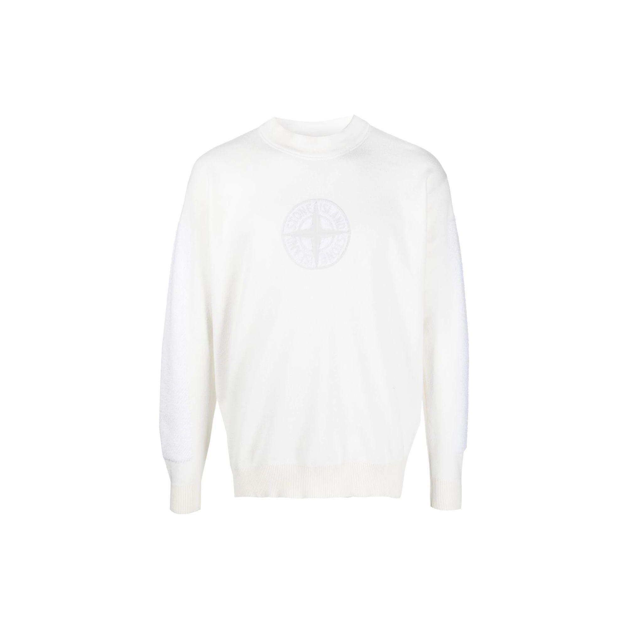 

STONE ISLAND Ss23 Пуловер с круглым вырезом и принтом логотипа, с длинными рукавами, мужской свитшот, белый 7815519B4-V0099 L