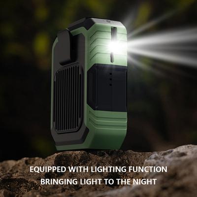 Portable Belt Fan 3 Speed 4000mAh Hands-free Fan USB Rechargeable Cooling Waist Fan Emergency Mobile Power Bladeless for Outdoor