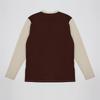 IKALOOK Multicolor V-Neck Contrast Long Sleeve Tee Tee198A
