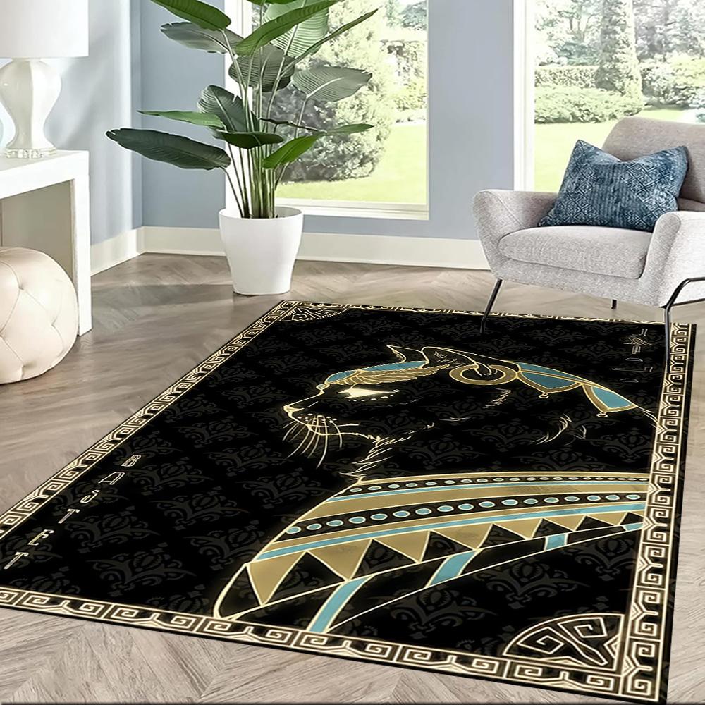 Moonlit Cat Dream Floor Mats for Living Room, Bedroom and Room Decoration Are Suitable for Gifts.