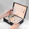 Large Capacity Jewelry Organizer Subzone Jewelry Display Holder Pu Leather Jewelry Box  Gift