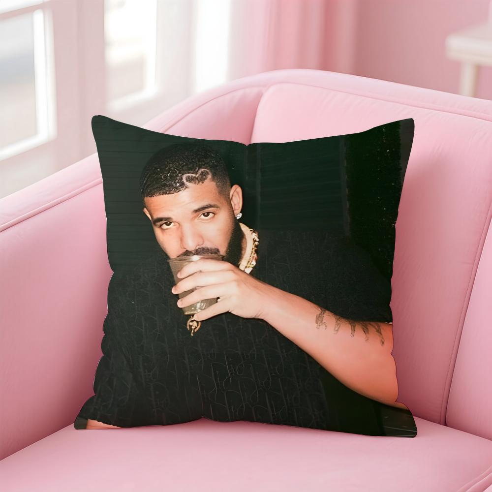

Hot Cool Singer DDrake Cushion Cover Pillowcase Short Plush Invisible zipper Room Sofa Cushion Cover 30X30cm
