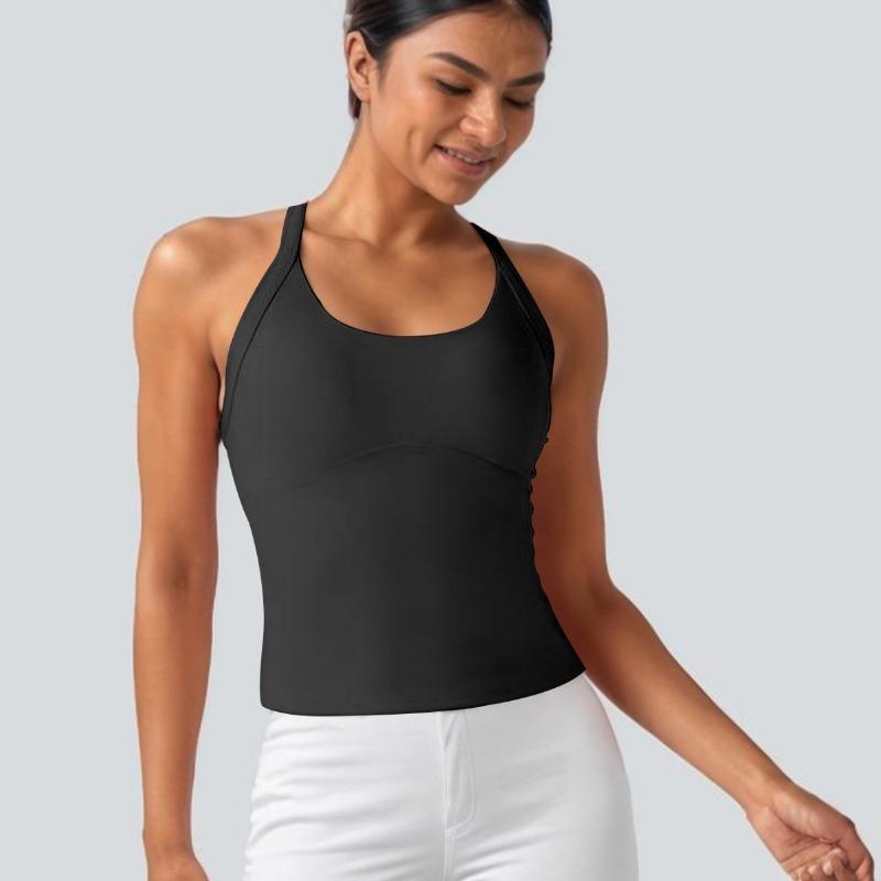 New Neck Sports Yoga Sleeveless Backless Kink Top Super Soft Nylon Fitness Outdoor