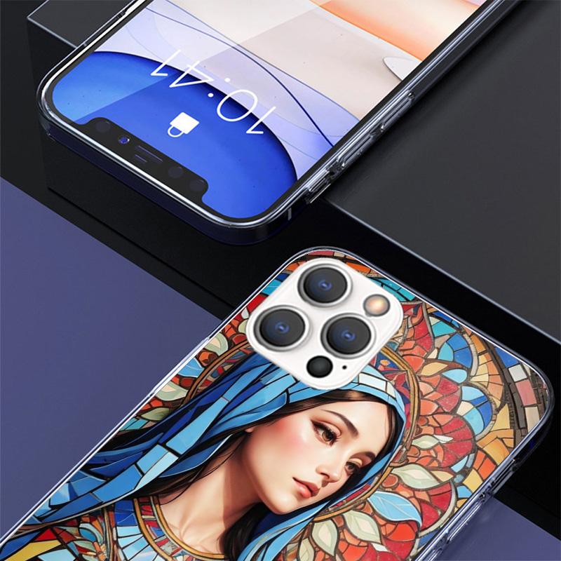 Virgin De Guadalupe Virgen Mary Cover Phone Case For iPhone 16 17 Air 15 14 Pro Max 16E Phone Case 13 Mini 12 11 7 SE 8 Print Pa
