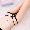 Kalhotky Erotické Sexy String Kalhotky Ženy Krajka Butterfly G-Strings Tanga se zády Transparentní spodní prádlo Roztomilé s perlami Kalhotky Dámské spodní prádlo
