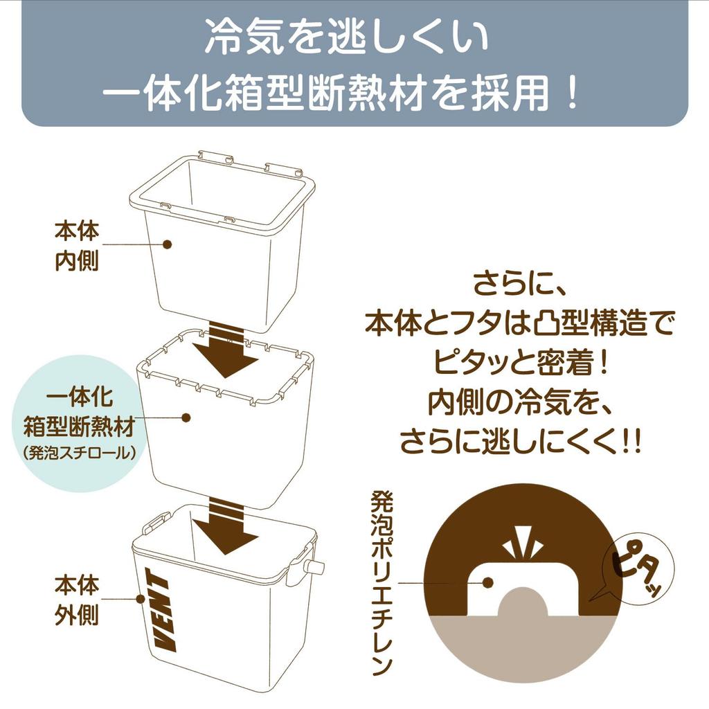 Sanka Bansereno One-Push Open Cooler Box, Ash Blue (Matte Finish), 24.5L, Removable Lid for Easy Cleaning, Made in Japan, Fishing Cooler for Fishing