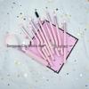 Cai Sen Xiu 7-10 Piece Pink & White Beginners Travel Makeup Brush Set