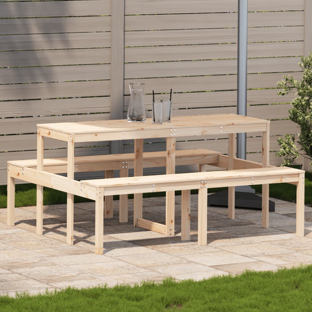 Picnic Table 160 x 134 x 75 cm Solid Pine Wood