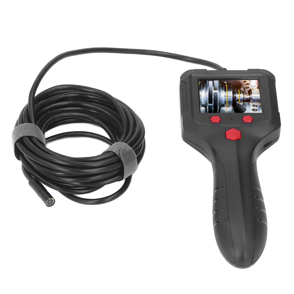 Industrial Endoscope Cam Handheld Inspection Borescope 2.4in LCD Screen 8mm Lens IP67 Waterproof Adjustable Brightness