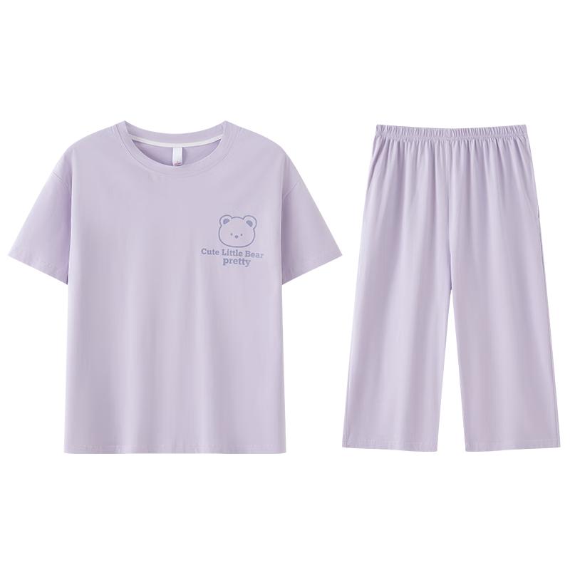 Women s Pure Cotton Short Sleeve Lounge Set L