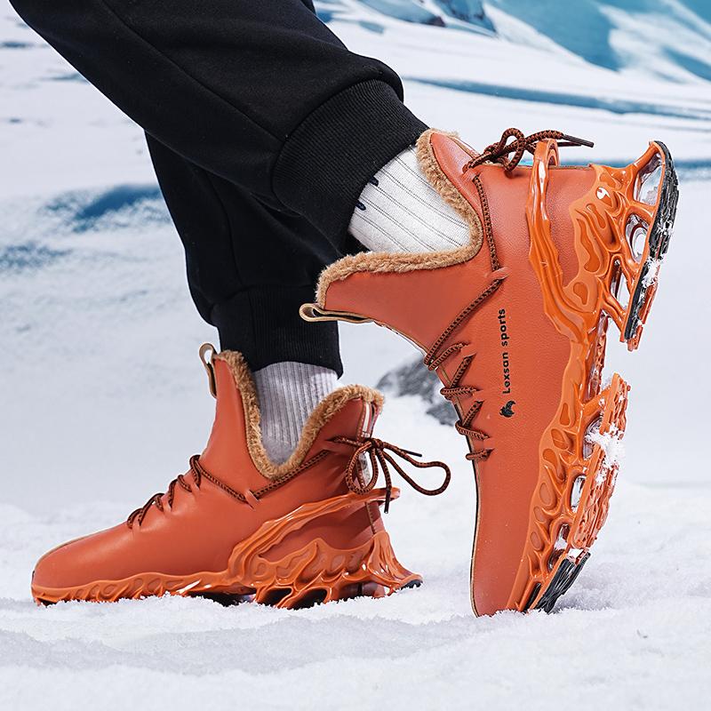 Men Boots Winter Warm Shoes Waterproof Plush Sneakers Male Tenis Shoes Fur Boots Men Sneakers Winter Boots for Men