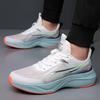 Foreign trade men's shoes spring and summer platform rebound comfortable running shoes youth lace-up color matching breathable sports shoes