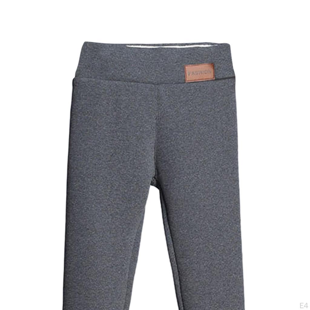 Women Winter Leggings Thermal Pants Elastic Trousers Workout Warm Yoga Thick Tights for