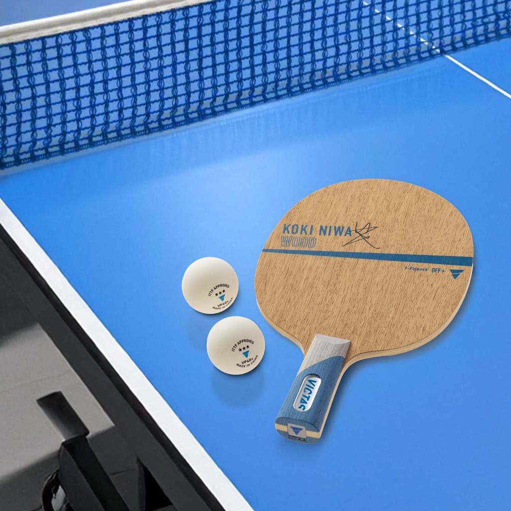 VICTAS Table Tennis Racket Koki Niwa Wood Penholder Offensive Wood Model Used by Koki Niwa 027203 (Chinese Style) 7-ply