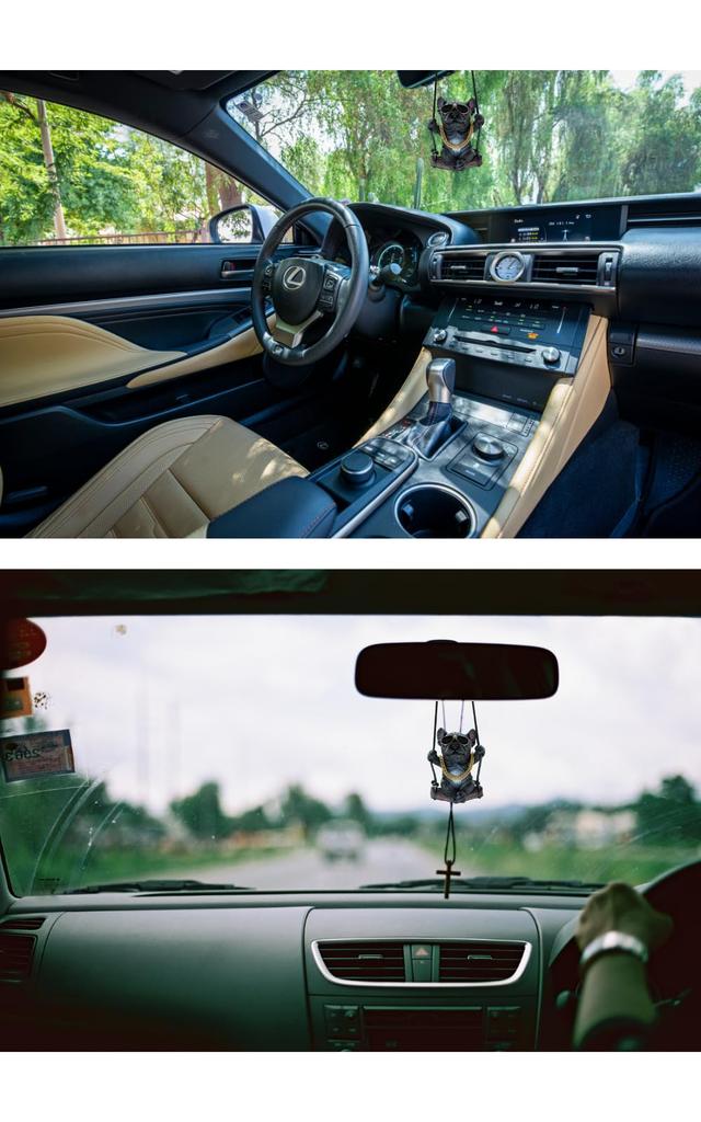 Blue Maple Rearview Mirror Car Stylish Car Decor Accessory, Accessory, (Bulldog)