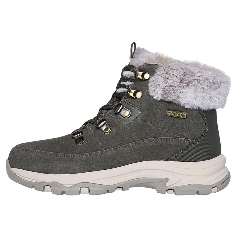 Skechers Trego Удобные Мягкие Короткие Снежные Ботинки Женские Ботинки Оливково-Зеленые 167882-OLV 36