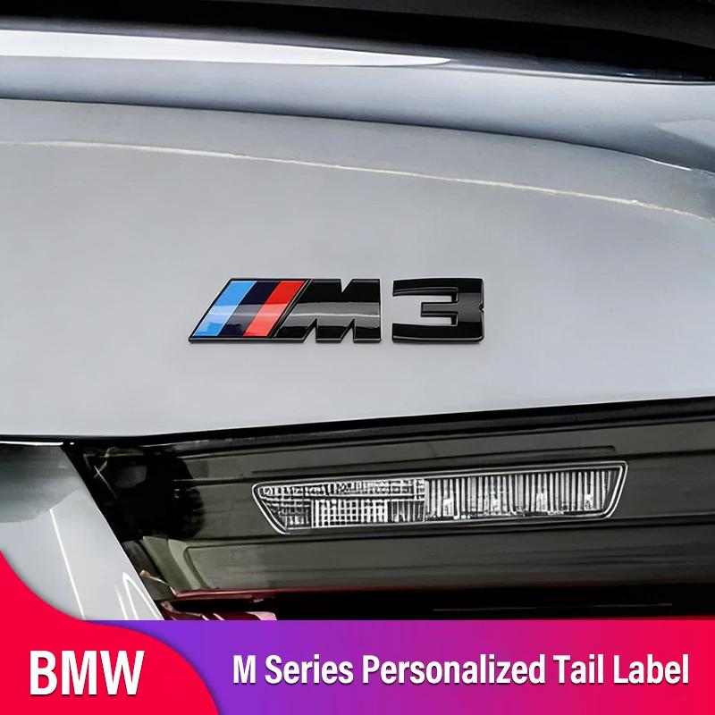 Car Valve Core BMW 3D Electroplating Emblem Stickers Trunk Decorative Stickers For BMW M X5 E91 E70 F11 E30 F31 X3 F25 E61 E83 JK4