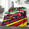 Name Custom Racing Poster Print Flannel Blanket High Quality Warm Comfortable Cover for All Seasons Perfect for Gifts Home Decor