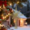 Christmas Glowing Tree Topper Five-Pointed Shining Lamp Xmas Colorful Topstar Ornaments Navidad Decora
