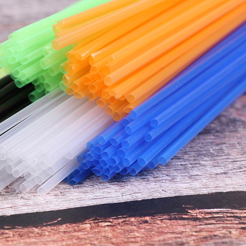 350Pcs Children Diy Folded Star Plastic Straw Lucky Transparent Tube Origami
