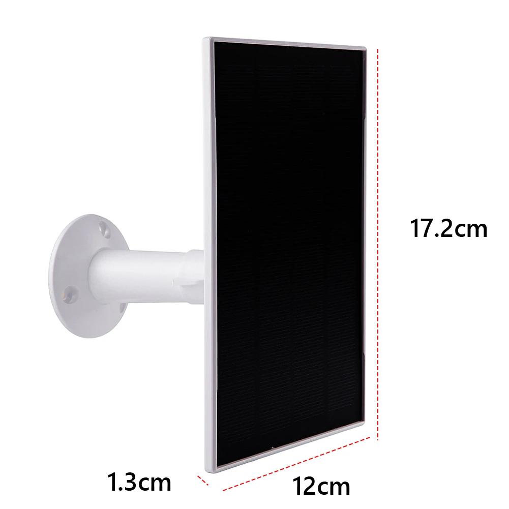 Solar Panel 10W 6V Outdoor Solar Cells 360° Adjustable Wall Mount Camera Solar Panel Micro USB+Type-C for Ring Eufy Blink Arlo
