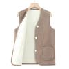 Women's Lamb Fleece Vest Coat - Warm Winter Fashion for Mom