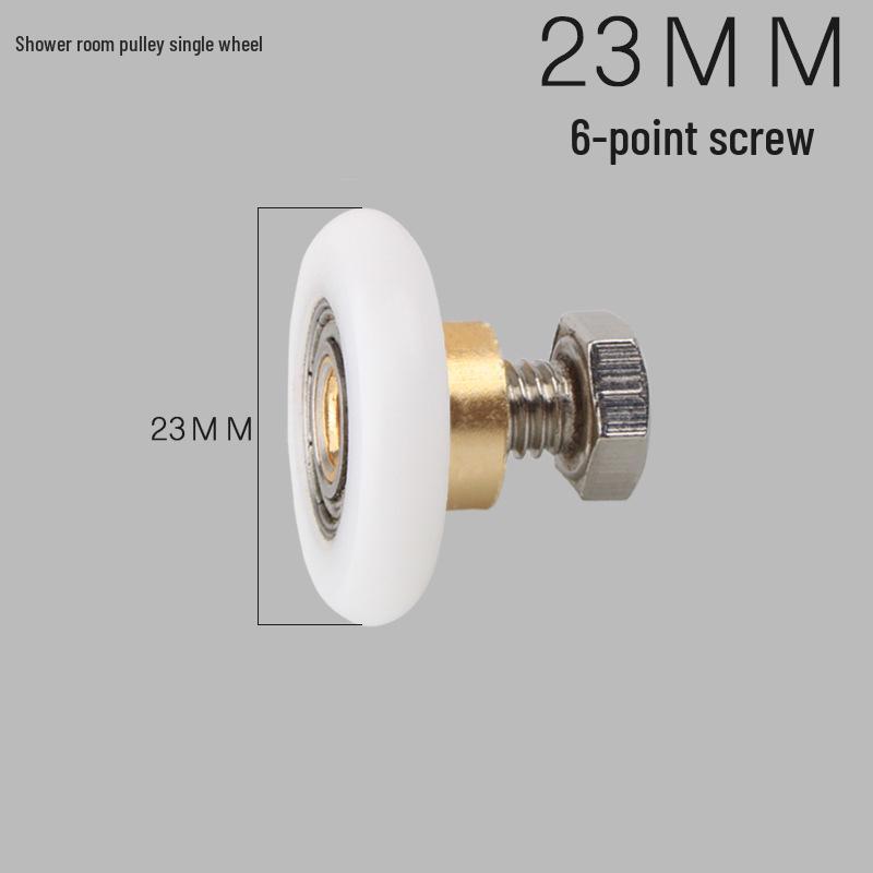Vintage Curved Shower Room Pulley: Single-Wheel Glass Door Roller Accessory