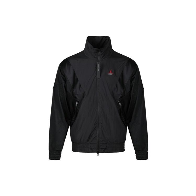 Air Jordan Sports Stand Collar Windproof Woven Jacket Black Men s AO0556-010 L